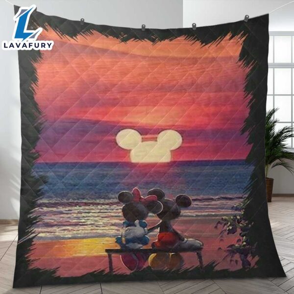 Happy Valentine’s Day Sweet Love Of Mickey Couple Cartoon Disney Ver2 Gift Lover Blanket