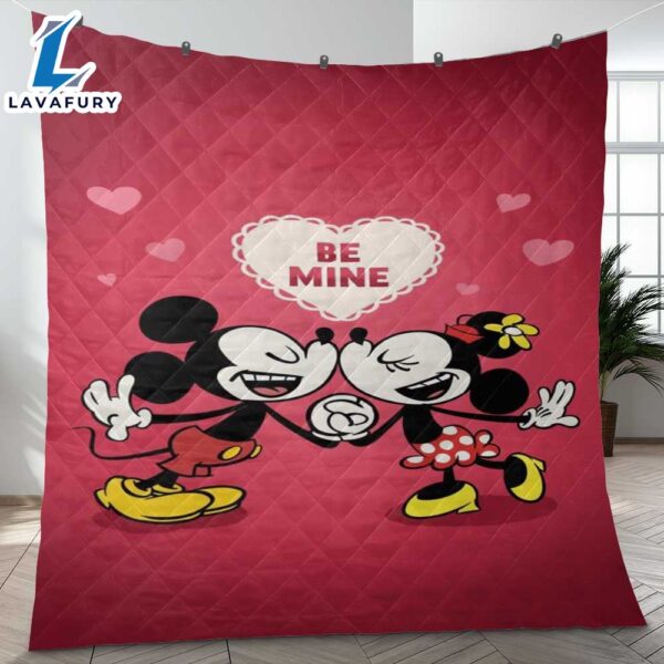 Happy Valentine’s Day Sweet Love Of Mickey Couple Cartoon Disney Ver5 Gift Lover Blanket