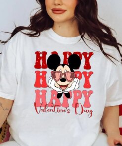 Happy Valentines Day Minnie Mouse-Mickey Mouse Shirt