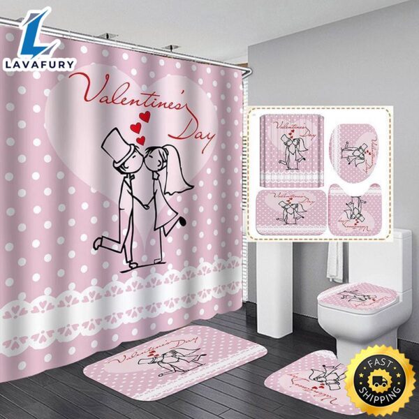 Happy Valentines Day Shower Curtains For Bathroom Wedding Bathroom Shower Curtain Loving