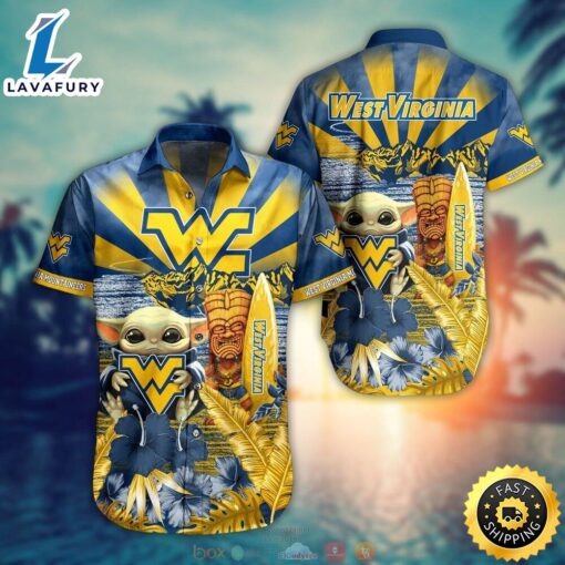 Hot NCAA Baby Yoda West Virginia Mountaineers Hawaiian Shirt