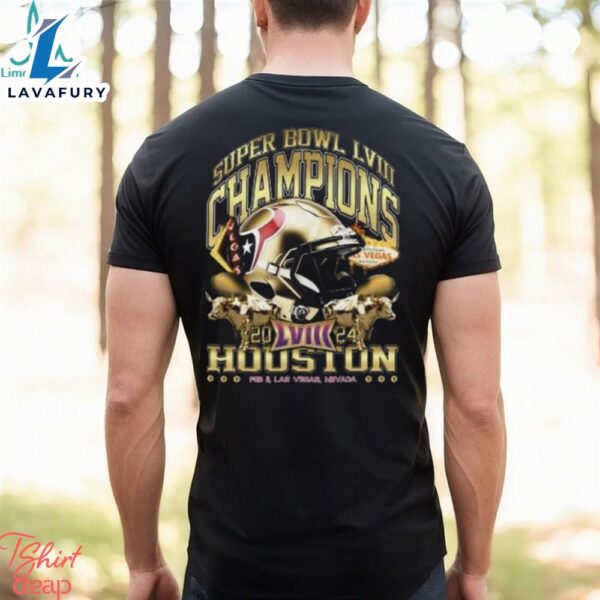 Houston Super Bowl Champions 2024 ‘Gold Rush Vintage’ T Shirt