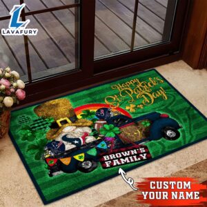 Houston Texans NFL-Custom Doormat For The Celebration Of Saint Patrick’s Day