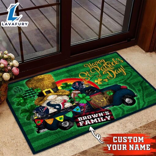 Houston Texans NFL-Custom Doormat For The Celebration Of Saint Patrick’s Day