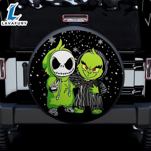 How The Grinch Jack Skellington Friends Christmas Car Spare Tire Covers Gift For Campers