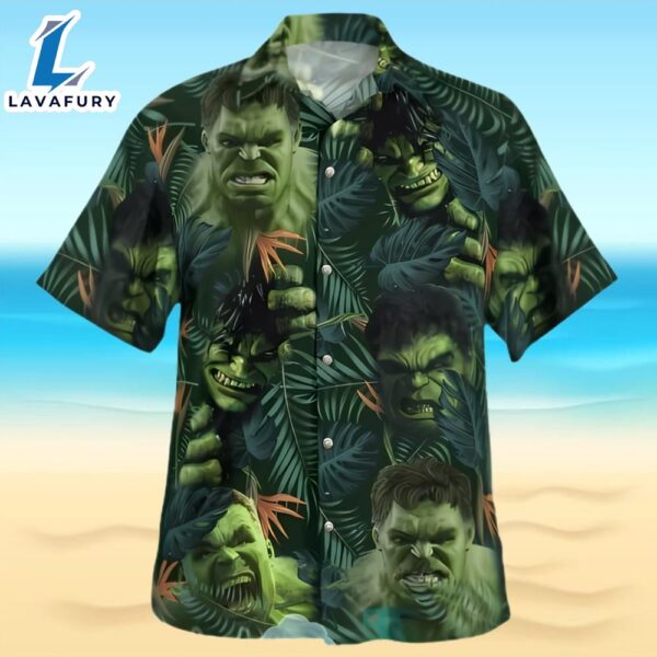 Hulk And The Forest Green Tropical Summer Vibes Hawaiian Shirt
