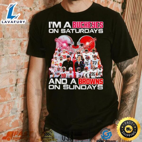 I’m A Buckeyes On Saturdays And A Browns On Sundays Helmet Players 2024 Shirt