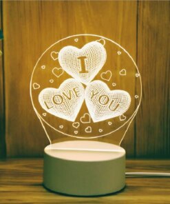 I Love You 3d Acrylic Led Lamp For Home Children’s Night Light Kawaii Table Lamp Birthday Party Decor Valentine’s Day Bedlamp