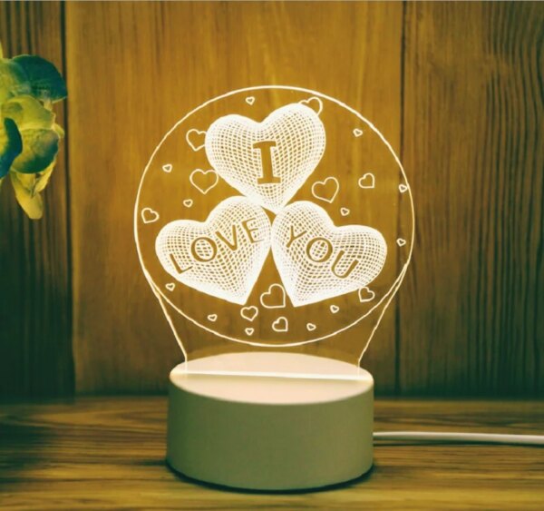 I Love You 3d Acrylic Led Lamp For Home Children’s Night Light Kawaii Table Lamp Birthday Party Decor Valentine’s Day Bedlamp