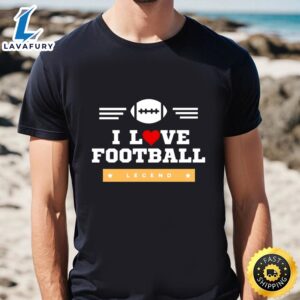 I Love Football Valentine T-shirt