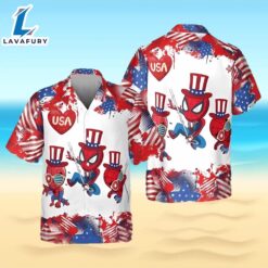 Independence Day Spiderman Hawaiian Shirt