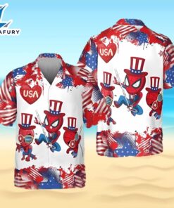 Independence Day Spiderman Hawaiian Shirt