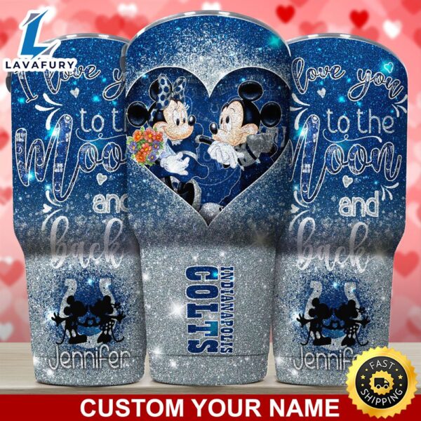 Indianapolis Colts NFL-Custom Tumbler Love You To The Moon And Back  For This