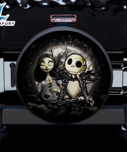 Jack And Sally Moonlight Nightmare Before Christmas Car Spare Tire Covers Gift For Campers