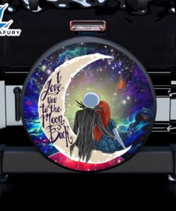 Jack And Sally Nightmare Before Christmas Love Moon And Back Spare Tire Covers Gift For Campers