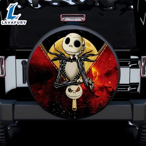 Jack Skellington Galaxy Zipper Car Spare Tire Covers Gift For Campers