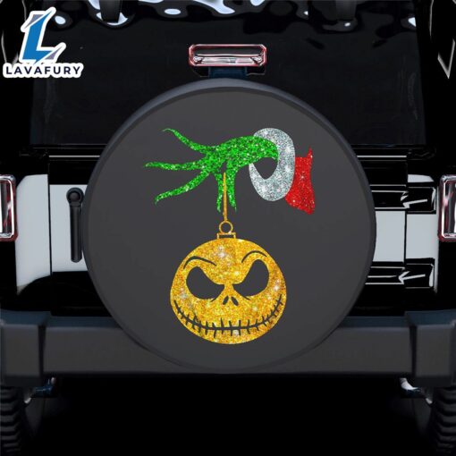 Jack Skellington Grinch Bling Bling Car Spare Tire Covers Gift For Campers