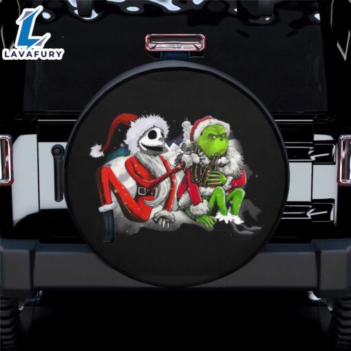 Jack Skellington Grinch Christmas Car Spare Tire Covers Gift For Campers