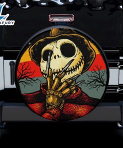 Jack Skellington Nightmare Before Christmas Freddy Krueger Car Spare Tire Covers Gift For Campers