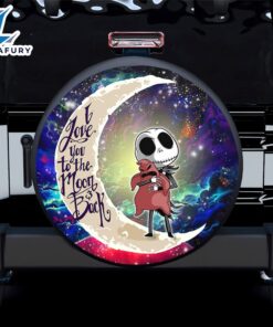 Jack Skellington Nightmare Before Christmas Love You To The Moon Galaxy Spare Tire Covers Gift For Campers