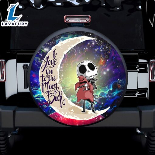 Jack Skellington Nightmare Before Christmas Love You To The Moon Galaxy Spare Tire Covers Gift For Campers