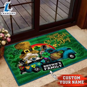 Jacksonville Jaguars NFL-Custom Doormat For The Celebration Of Saint Patrick’s Day