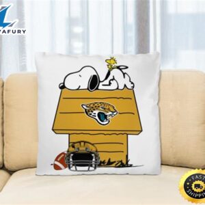 Jacksonville Jaguars NFL Football Snoopy Woodstock The Peanuts Movie Pillow Square Pillow