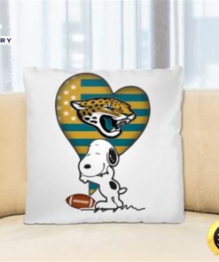 Jacksonville Jaguars NFL Football The Peanuts Movie Adorable Snoopy Pillow Square Pillow