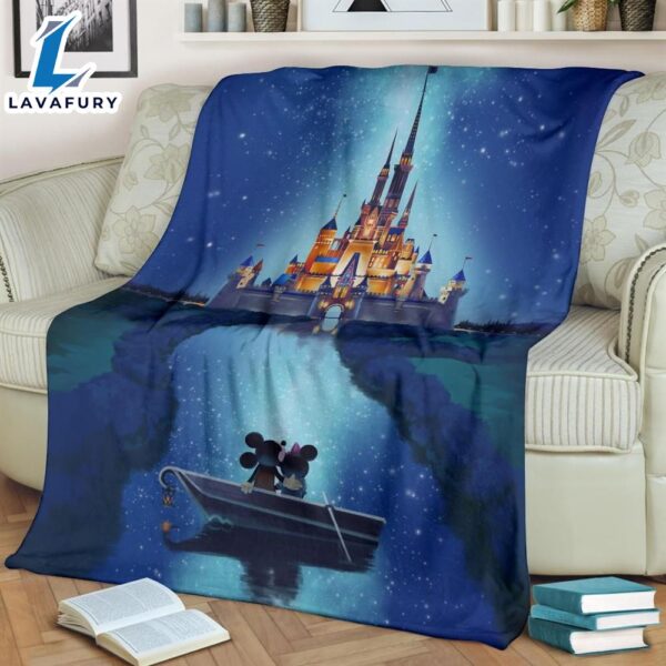 Journey To The Castle Mickey Disney Fleece Blanket Gift For Fan