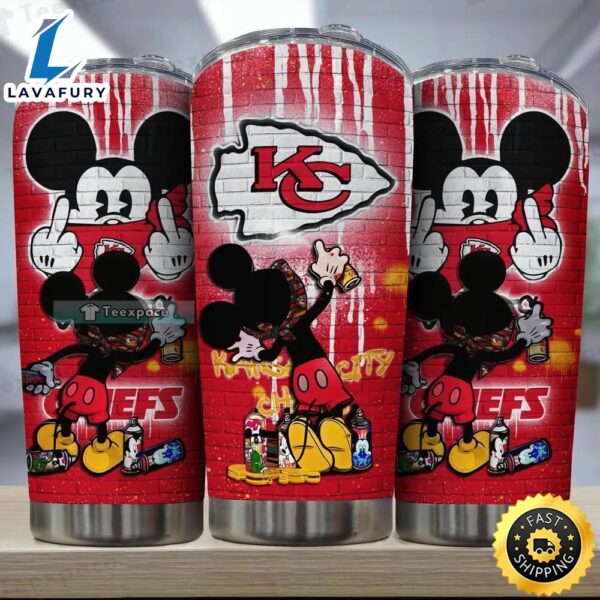 Kansas City Chiefs Mickey Mouse Graffiti Tumbler