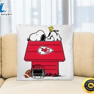 Kansas City Chiefs NFL Football Snoopy Woodstock The Peanuts Movie Pillow Square Pillow