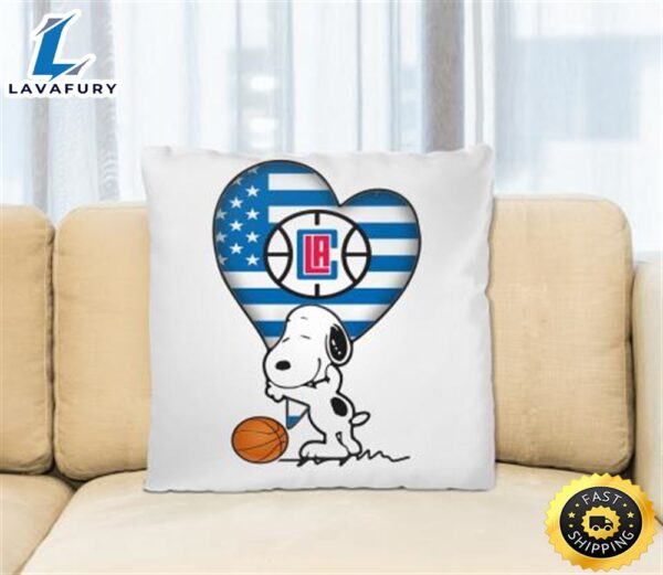 LA Clippers NBA Basketball The Peanuts Movie Adorable Snoopy Pillow Square Pillow