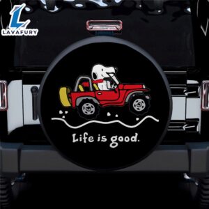 Life Is Good Snoopy Ride Jeep Car Spare Tire Covers Gift For Campers