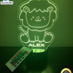 Lion 3d Lamp Personalized 4