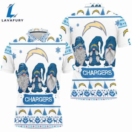 Los Angeles Chargers Christmas Gnomes Polo Shirt