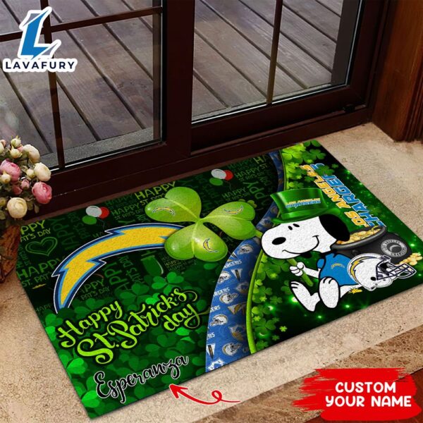 Los Angeles Chargers NFL-Custom Doormat The Celebration Of The Saint Patrick’s Day