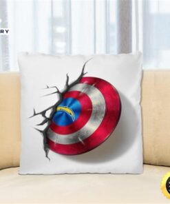 Los Angeles Chargers NFL Football Captain America’s Shield Marvel Avengers Square Pillow