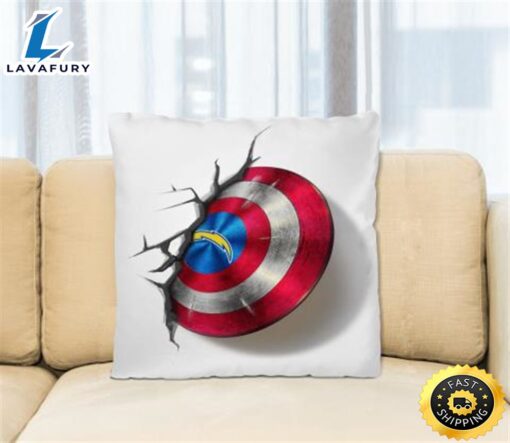 Los Angeles Chargers NFL Football Captain America’s Shield Marvel Avengers Square Pillow