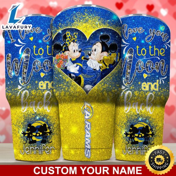 Los Angeles Rams NFL-Custom Tumbler Love You To The Moon And Back  For This