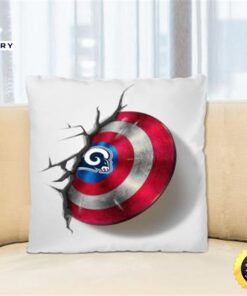 Los Angeles Rams NFL Football Captain America’s Shield Marvel Avengers Square Pillow