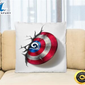 Los Angeles Rams NFL Football Captain America’s Shield Marvel Avengers Square Pillow