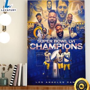 Los Angeles Rams Super Bowl Lvi Champions Poster Canvas