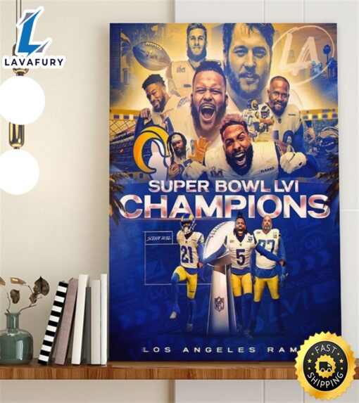 Los Angeles Rams Super Bowl Lvi Champions Poster Canvas