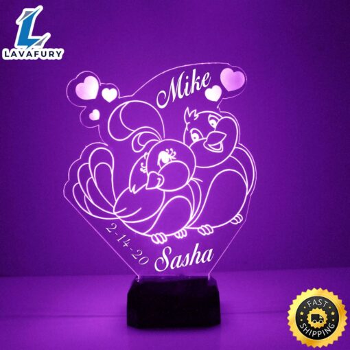 Love Birds Led Lamp Light Up Love Night Light