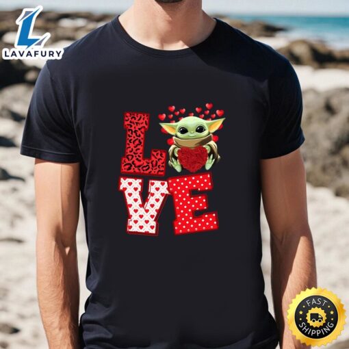 Love Baby Yoda Star Wars Heart Valentine Day Shirt