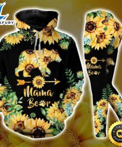 Mama Bear Sunflower Hoodie Leggings…