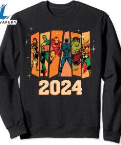 Marvel Avengers Retro Vintage Seventies Comic New Year 2024 Sweatshirt