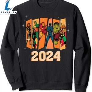 Marvel Avengers Retro Vintage Seventies Comic New Year 2024 Sweatshirt