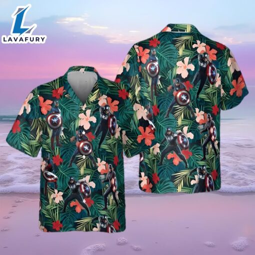 Marvel Captain America 3D Hawaiian Shirt Summer Beach Gift