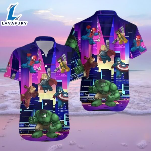 Marvel Hawaiian Shirt The Avengers Marvel Lego City Nights Best Hawaiian Shirts